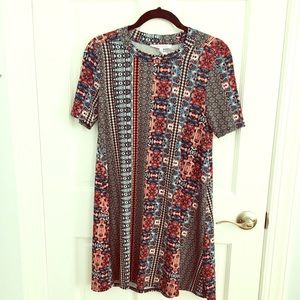 Fun, mix-patterned dress